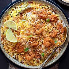 Shrimp biryani